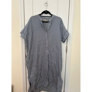 Everlane white and blue stripped dress
